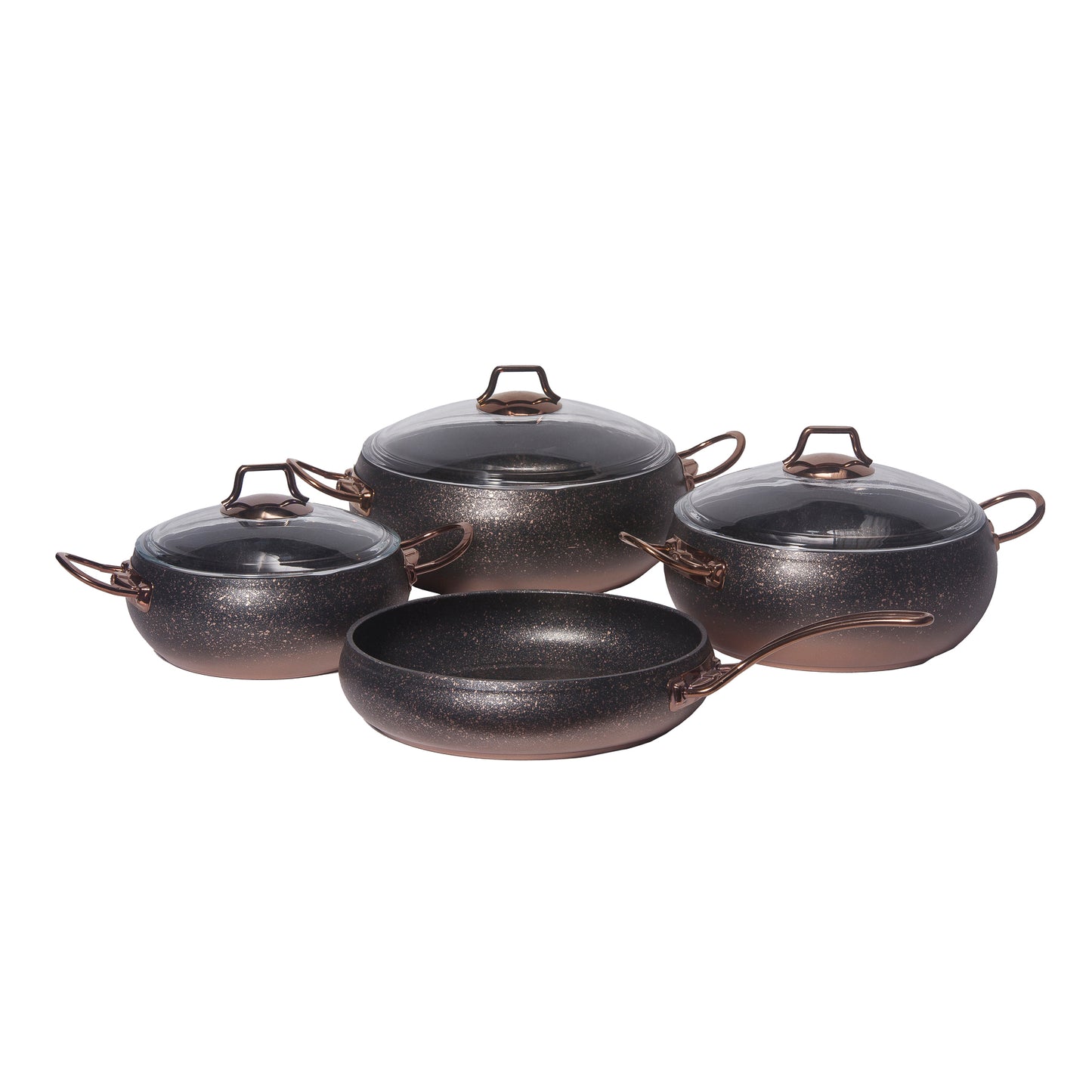 Granite two Shades Non Stick 7Piece Set - Bronze
