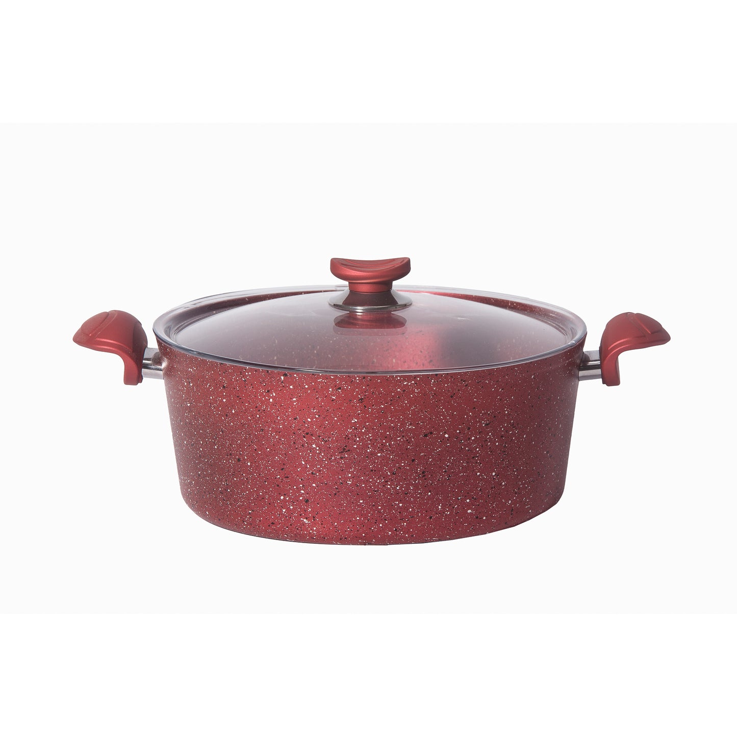 Deep Granite Single Pot 30cm - Red