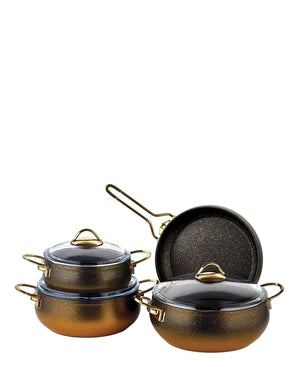 Granite Cookware 7 Piece Pot Set - Copper