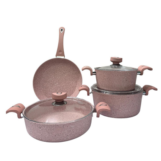 7-Piece OMS Pink Pot Set