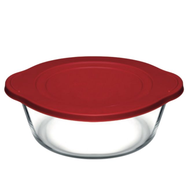 Borcam Casserole Plastic lid Red 2200ml