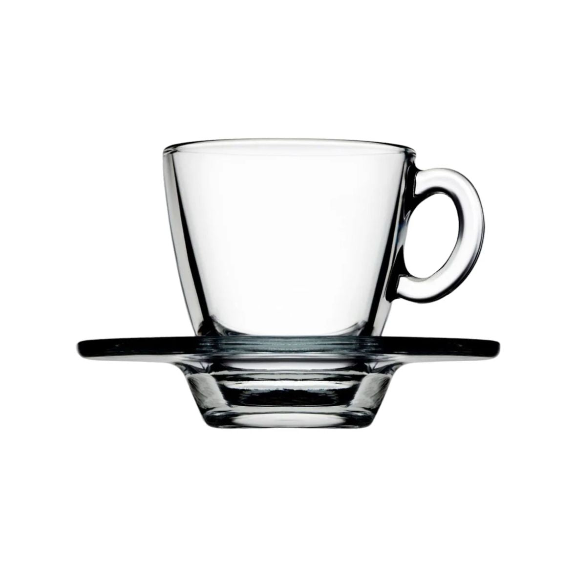 Pasabahce Carre Espresso Cup and Saucer Set