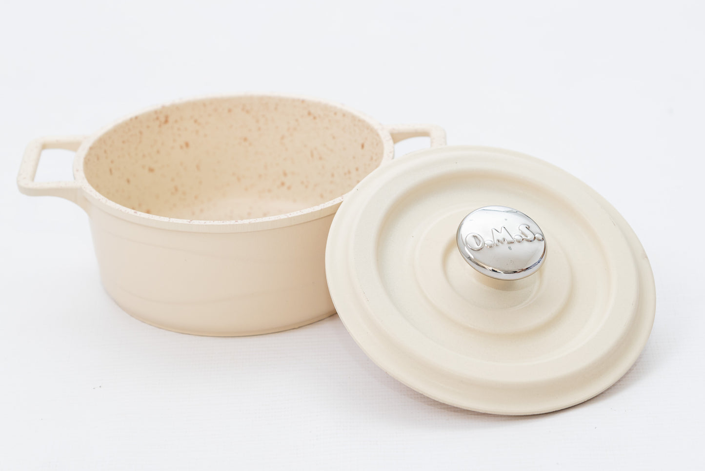 Mini 14cm Granite Cast Deep Pot - Ivory