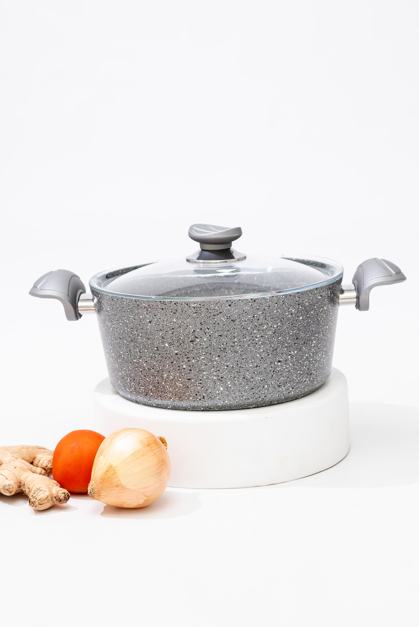 Deep Granite Single Pot 22cm - Grey