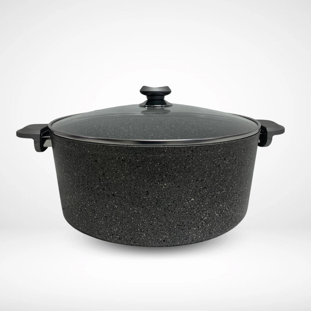 34cm Deep Granite Casserole - Black