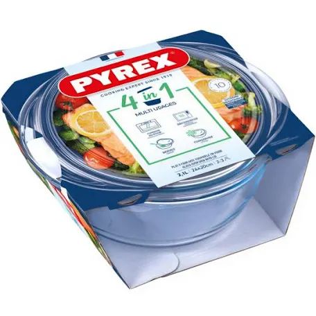 Pyrex Casserole Round With Lid 2.1 Liter