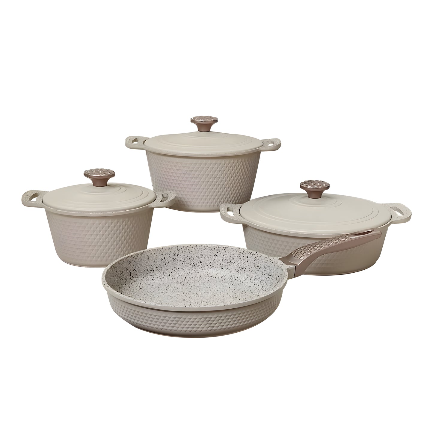 7 piece cream dotted Granite set