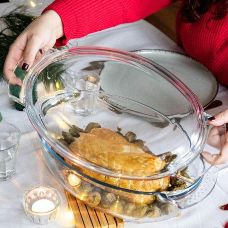 Pyrex 4.5L Rectangular Glass Casserole Dish With Lid