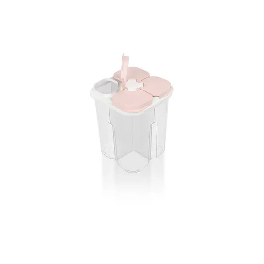 Luna Square Dry Food Container 4 Parts Pink 1800ml