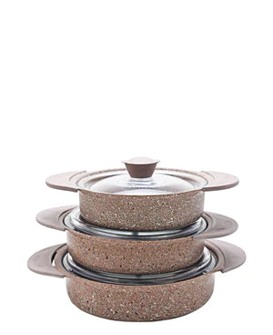 Granite Turkish 6 Piece Cookware Set - Beige