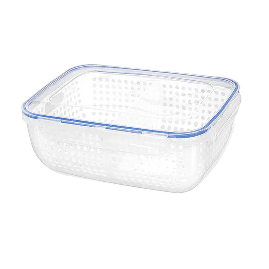 Cook & Lock Rectangular Storage Container with Strainer