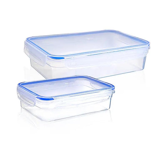 Touch Lock Rectangular Storage Container 2 Piece Set
