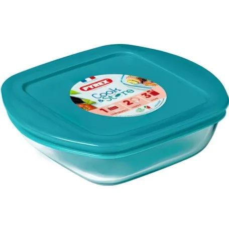 Pyrex Square With Plastic Lid 0.35 Liter