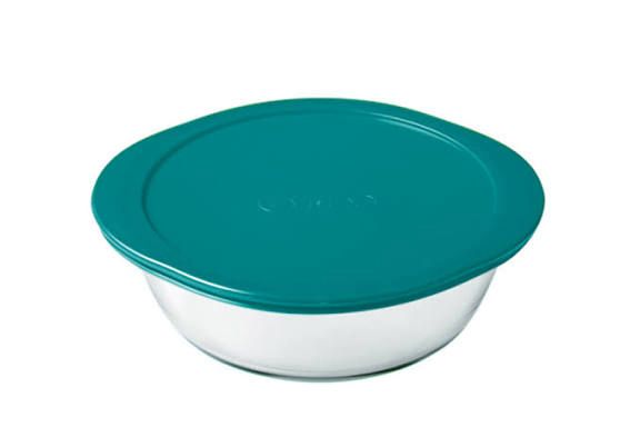 Pyrex Cook & Store Round Dish With Plastic Lid 350ml