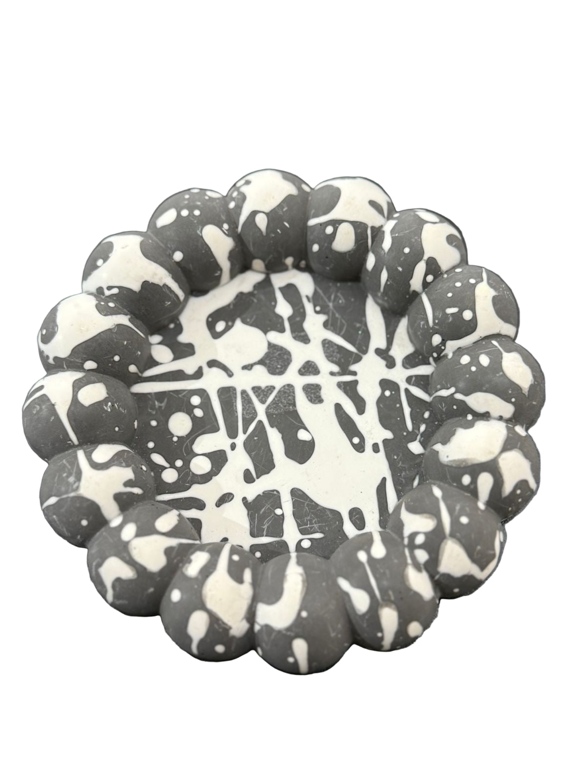 Abstract Resin Tray Black & White
