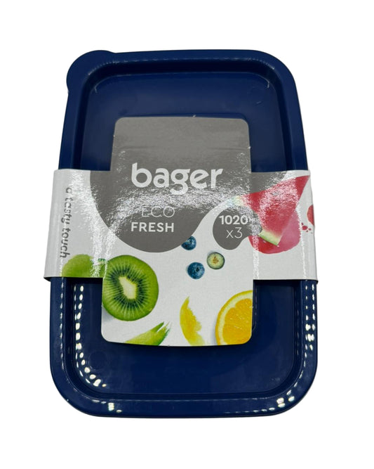 Eco Fresh Rectangular Storage Container Set 3 Piece