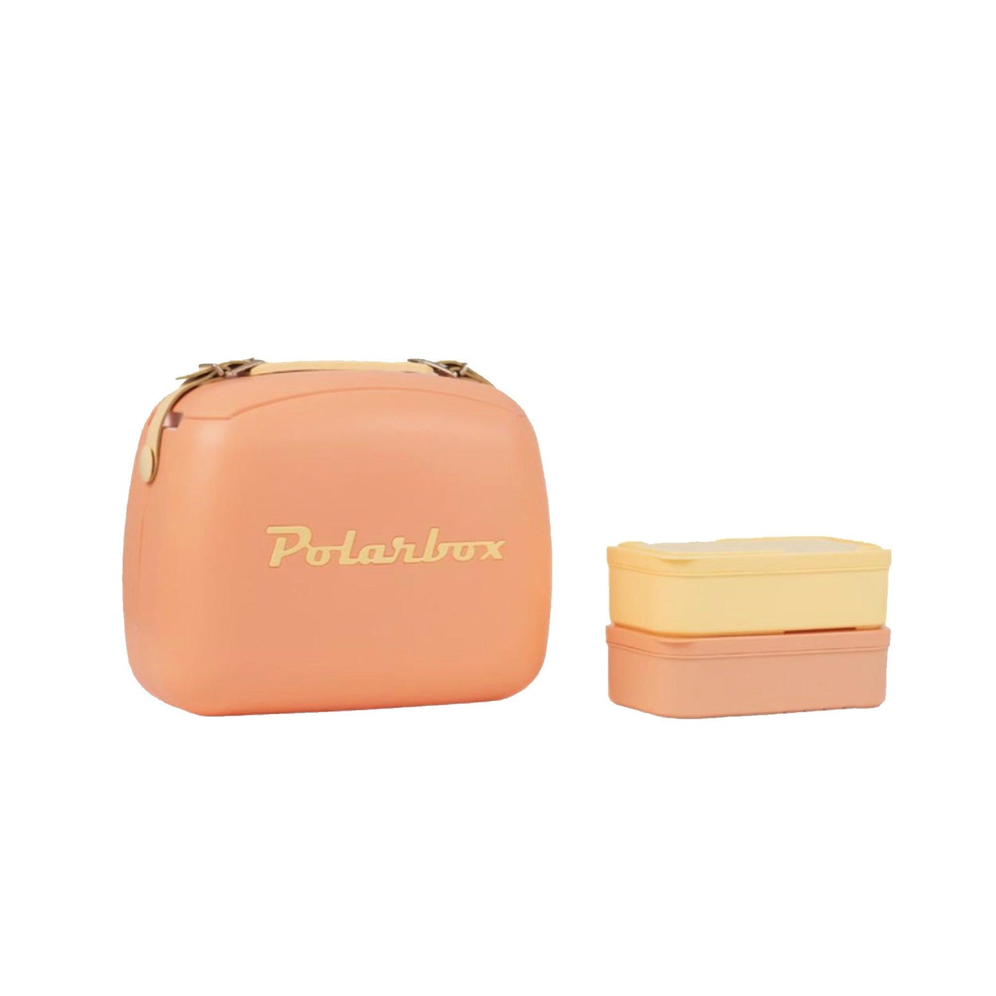 Polar Box Cooler With Leather Strap 6Lt Including 2 Lunch Boxes - Orange