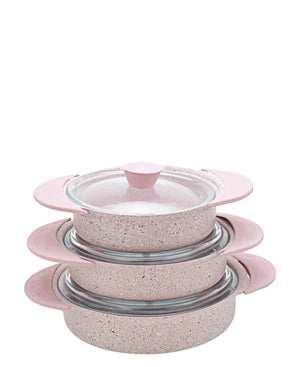Granite Turkish 6 Piece Cookware Set - Pink