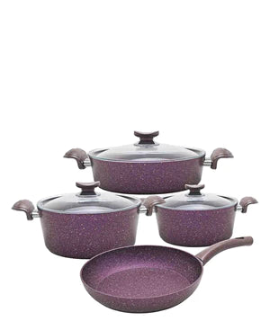 Induction 7 piece Granite Cookware Set - Purple