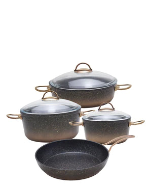 Granite Cookware Set 7 Piece - Gold