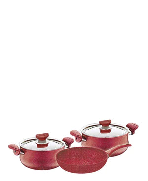 Granite 5piece Cookware Set - Red