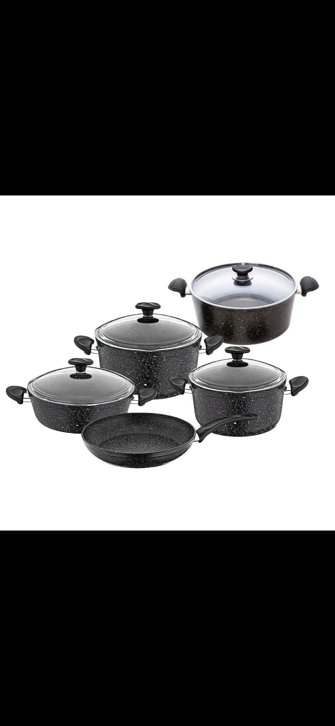 Granite 9 piece set - Black