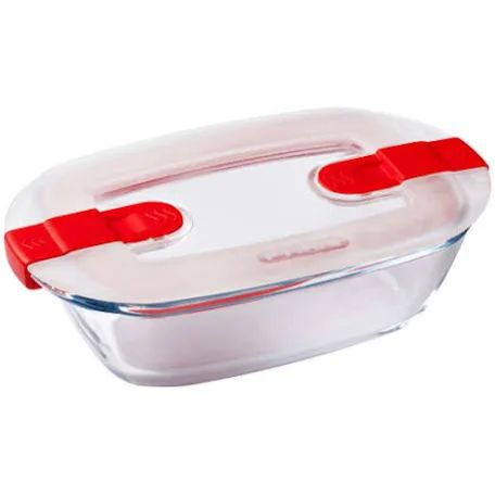 Pyrex Cook & Heat Rectangular Glass Roaster With Microwave Safe Lid