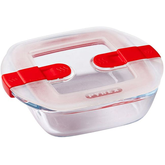 Pyrex Cook & Heat Square Roaster With Lid 14x12cm