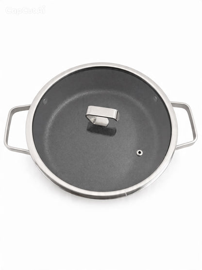 24cm GRANITE non - stick low casserole durastone