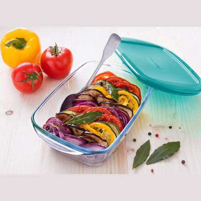 Pyrex Storage Cook and Store Rectangular Dish With Lid 1.1 Liter