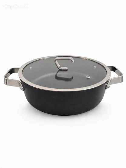 24cm GRANITE non - stick low casserole durastone