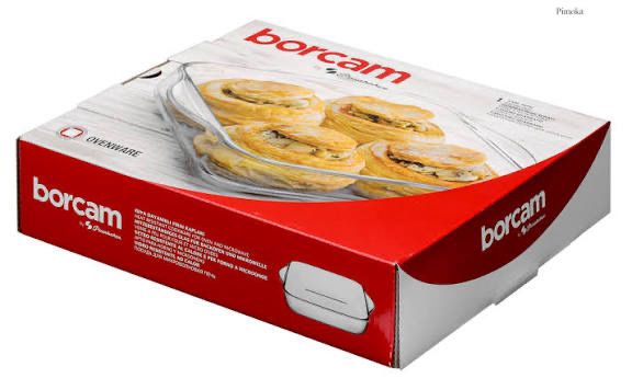 Borcam Glass Square With Lid 2000ml