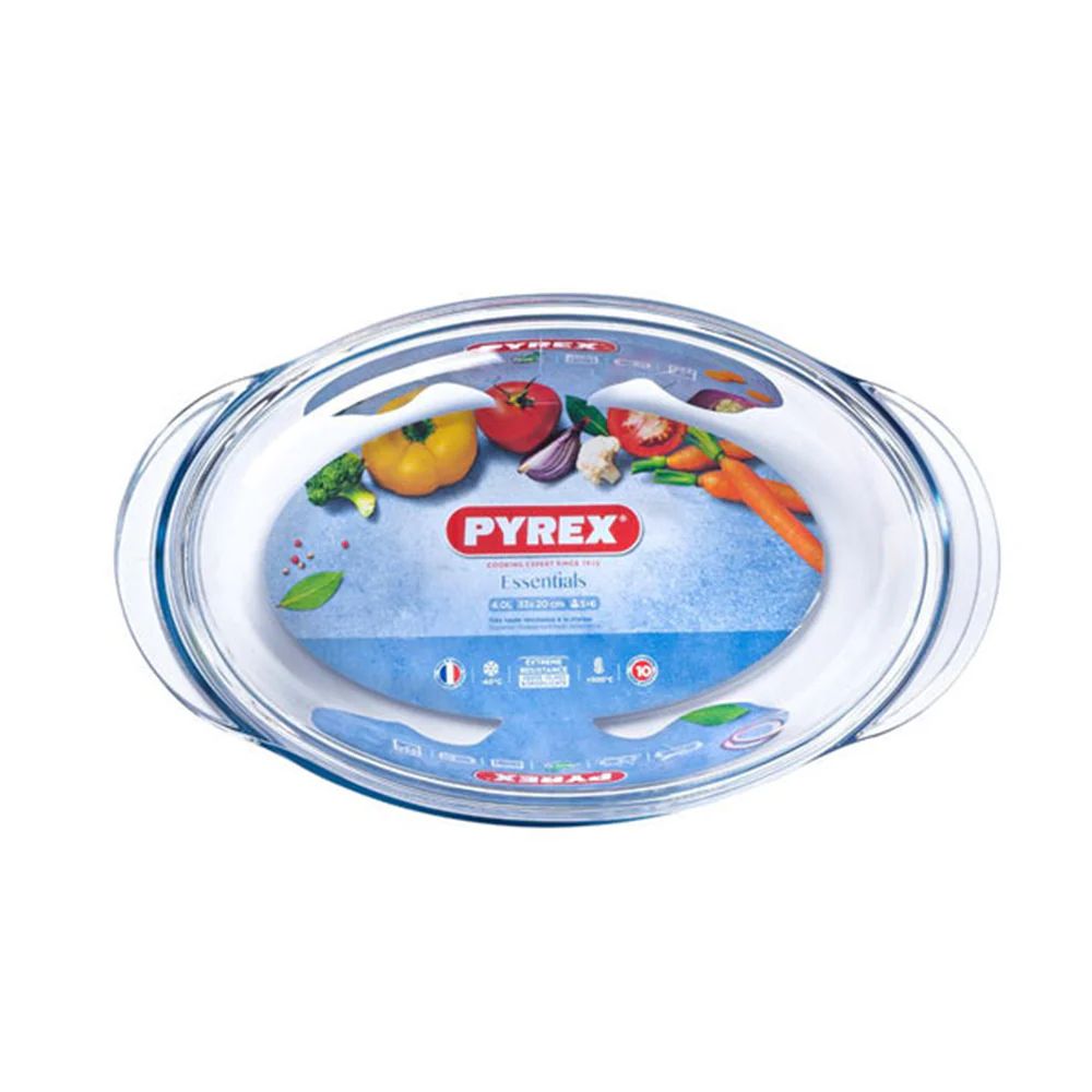 Pyrex Oval Casserole With Lid 4 Litre