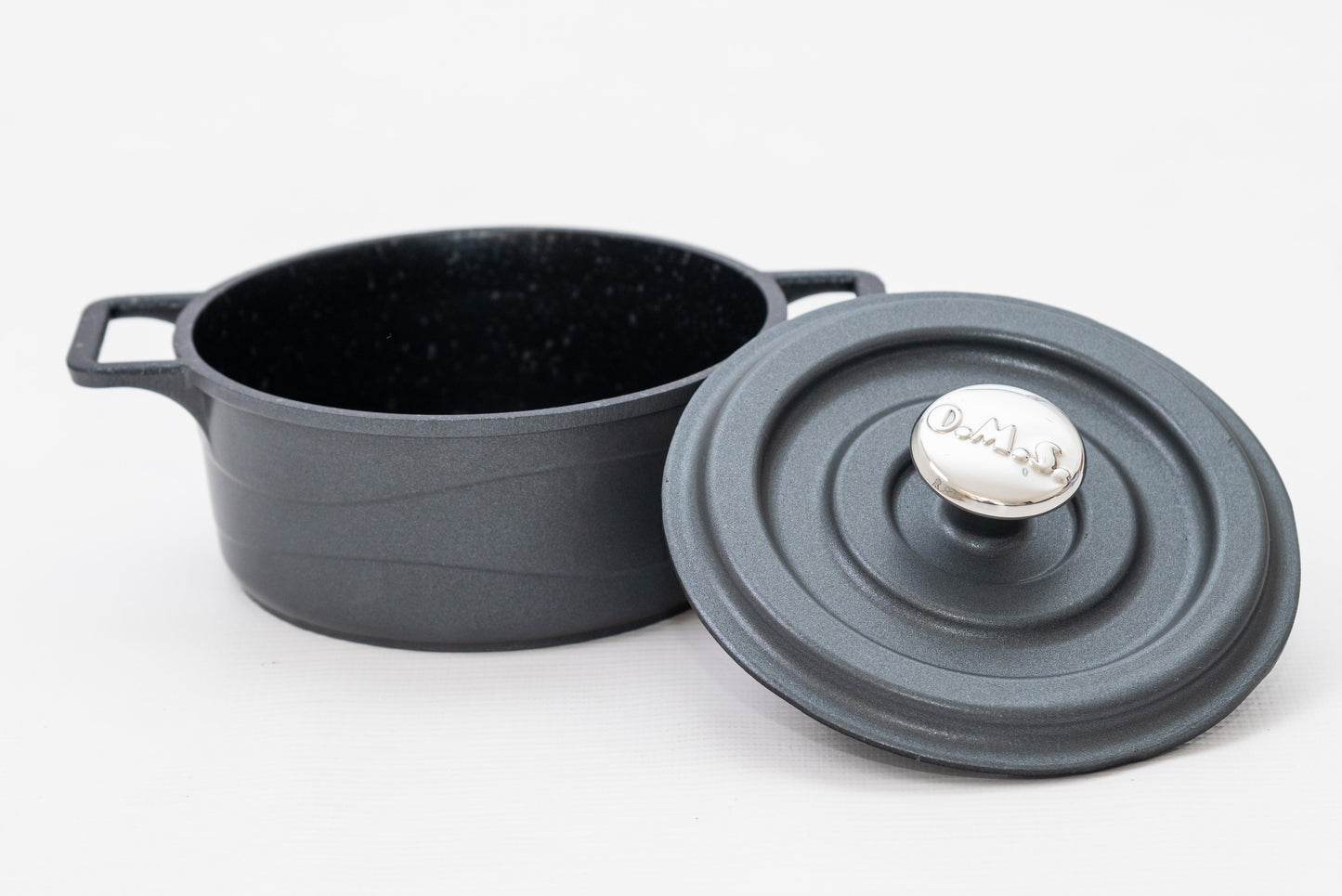 Mini 14cm Granite Cast Deep Pot- Black